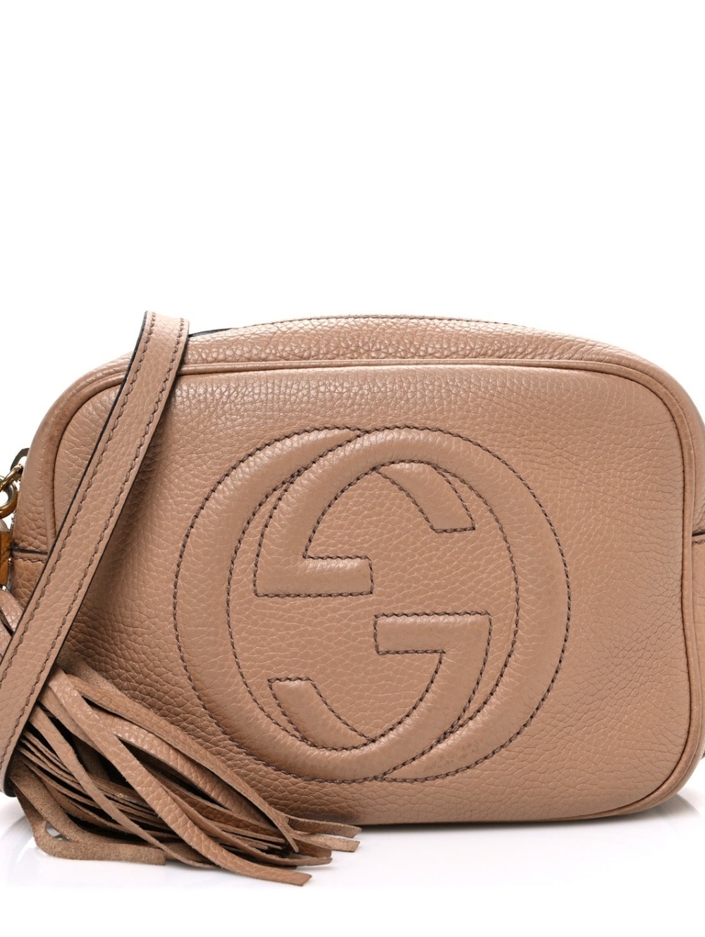 Gucci Soho Leather Disco Crossbody Bag in Beige